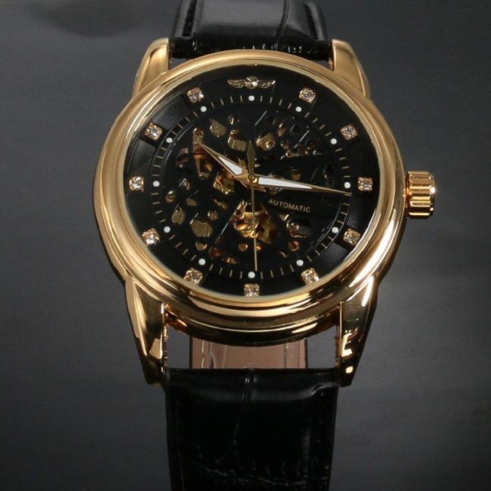 Gold Skeleton Watch